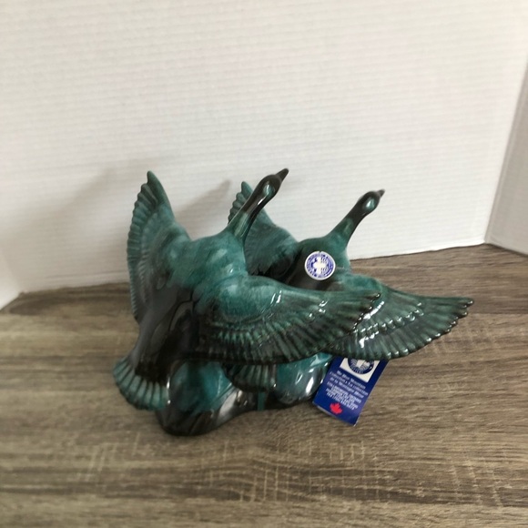 Vtg Blue Mountain Pottery Flying Geese Sculpture - Picture 5 of 13